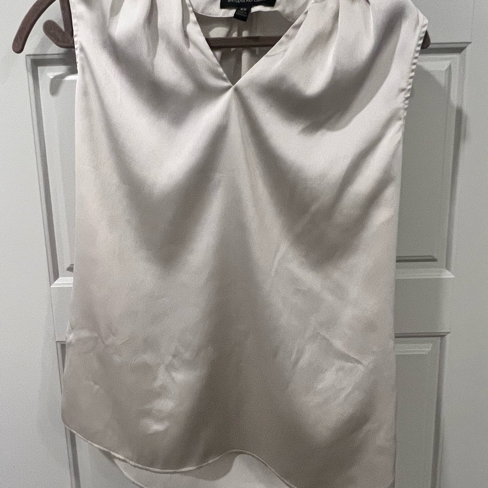 Banana Republic Cream Satin Blouse